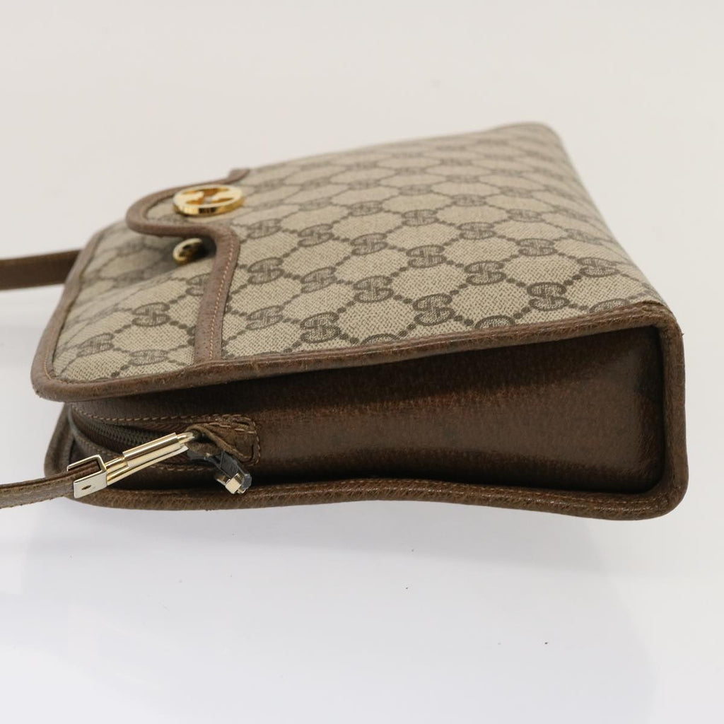 GUCCI GG Supreme Shoulder Bag PVC Beige ep4090