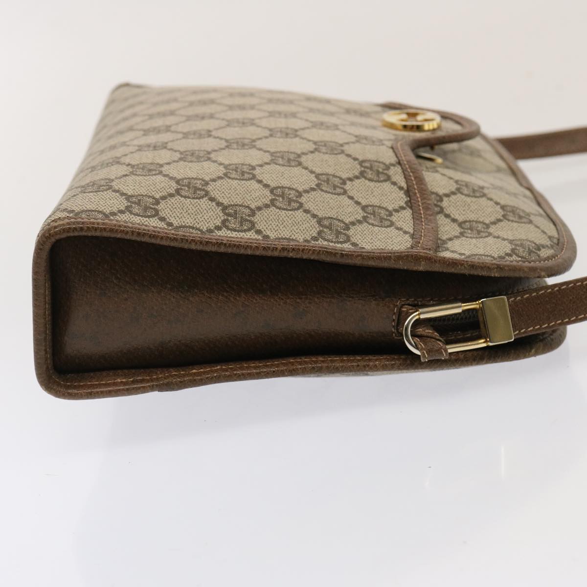 GUCCI GG Supreme Shoulder Bag PVC Beige ep4090
