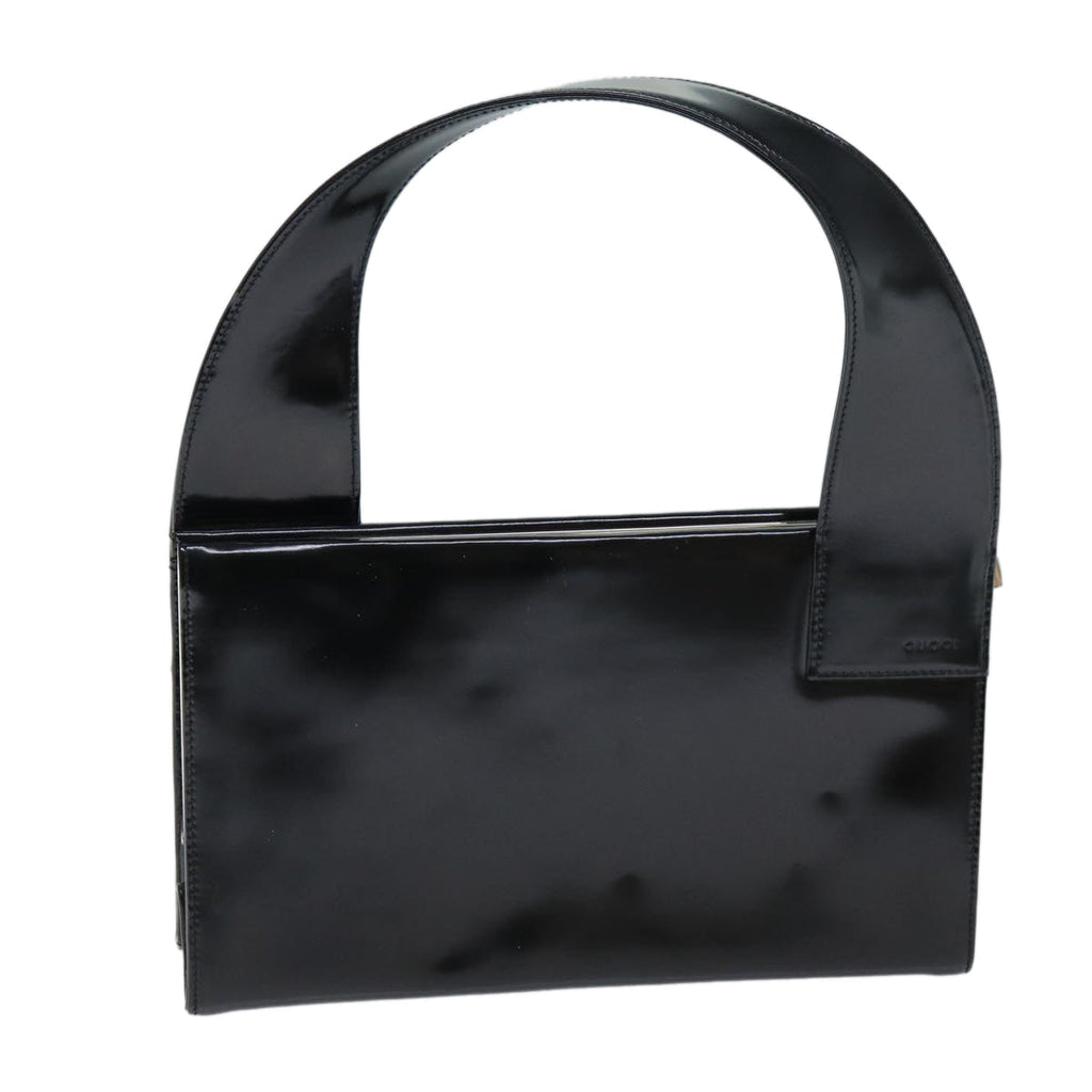 GUCCI Hand Bag Enamel Black 001 3135 ep4107