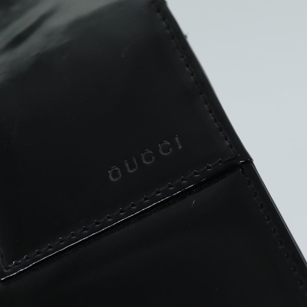 GUCCI Hand Bag Enamel Black 001 3135 ep4107