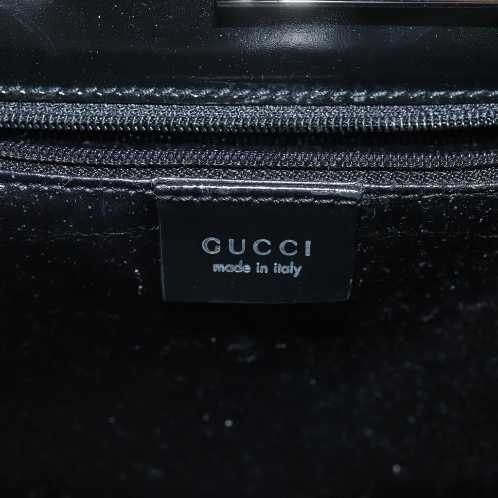 GUCCI Hand Bag Enamel Black 001 3135 ep4107