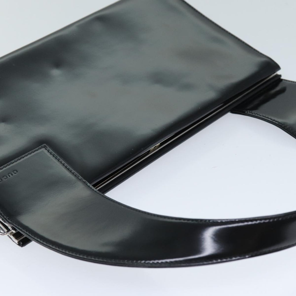GUCCI Hand Bag Enamel Black 001 3135 ep4107