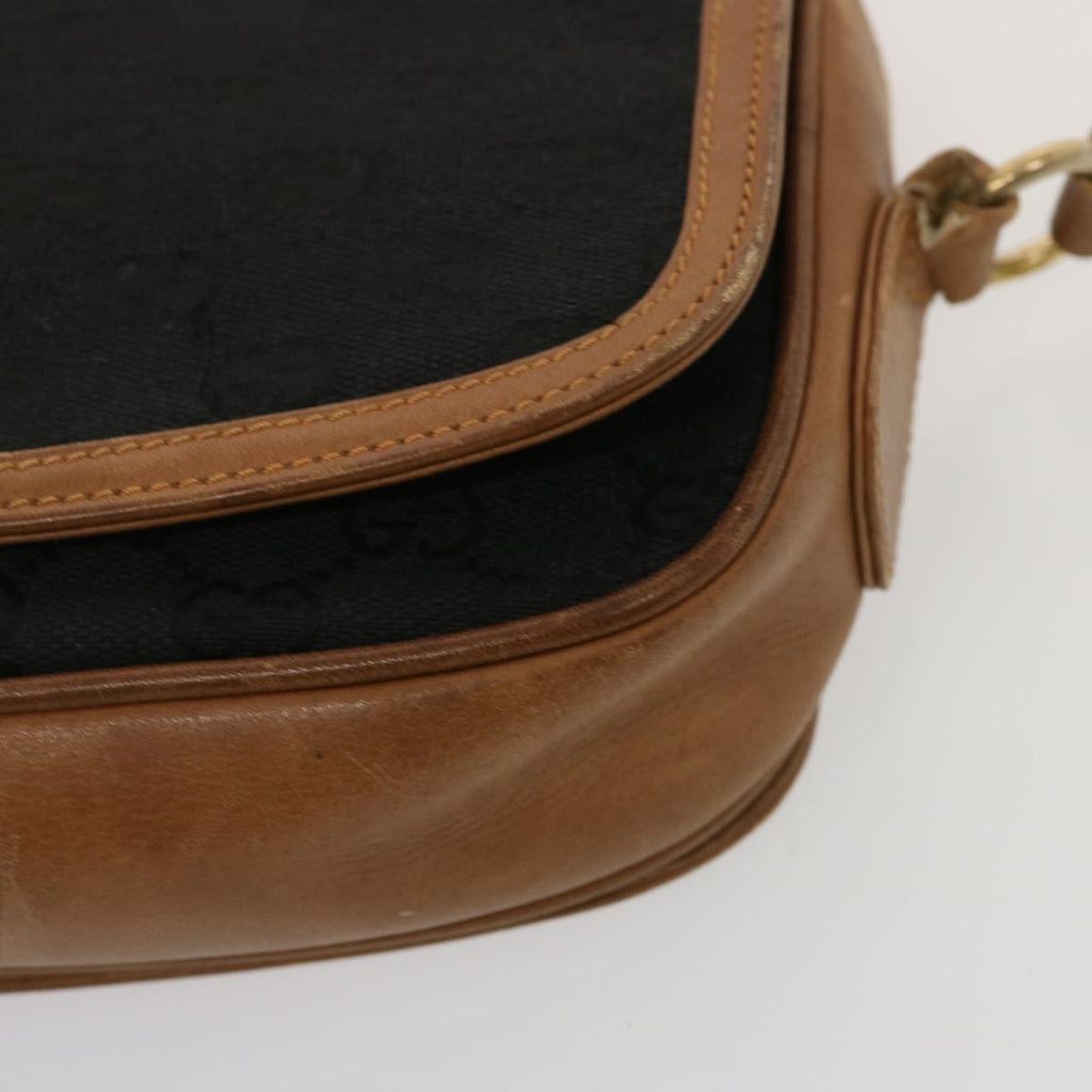 GUCCI GG Canvas Shoulder Bag Black ep4110