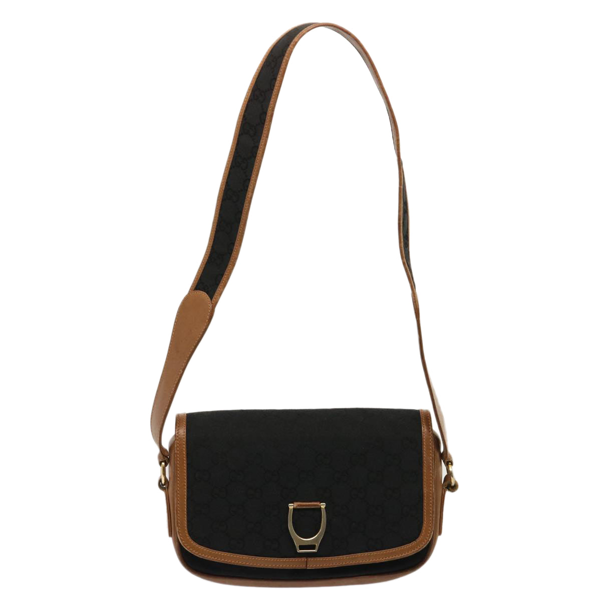 GUCCI GG Canvas Shoulder Bag Black ep4110