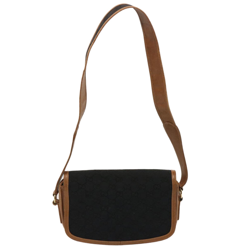 GUCCI GG Canvas Shoulder Bag Black ep4110