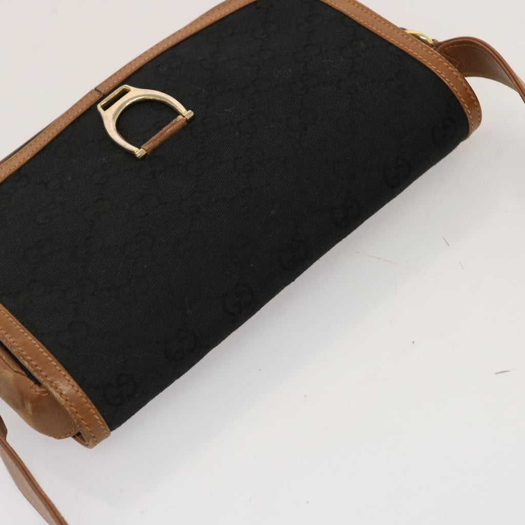 GUCCI GG Canvas Shoulder Bag Black ep4110