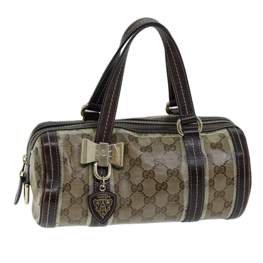 GUCCI GG Crystal Hand Bag Coated Canvas Beige 181485 ep4112