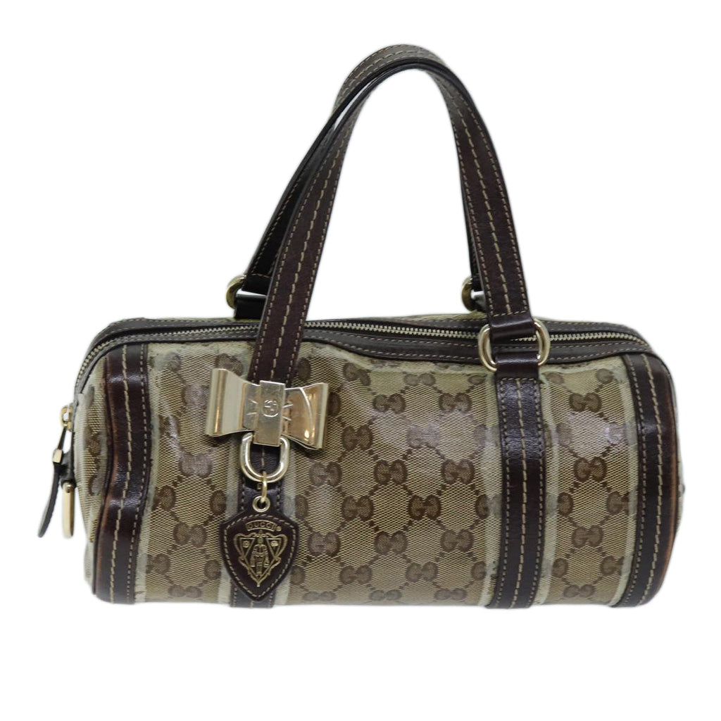 GUCCI GG Crystal Hand Bag Coated Canvas Beige 181485 ep4112