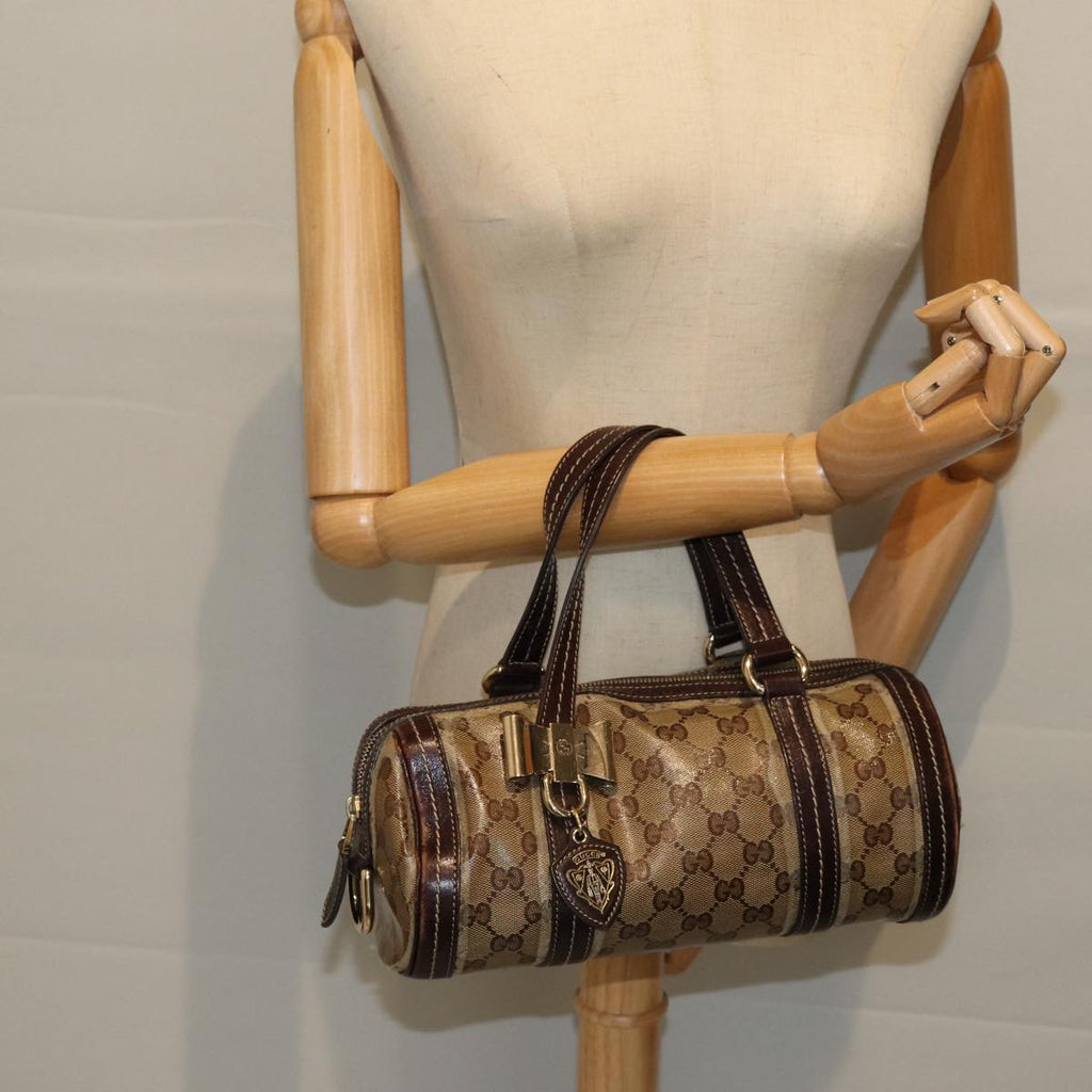 GUCCI GG Crystal Hand Bag Coated Canvas Beige 181485 ep4112