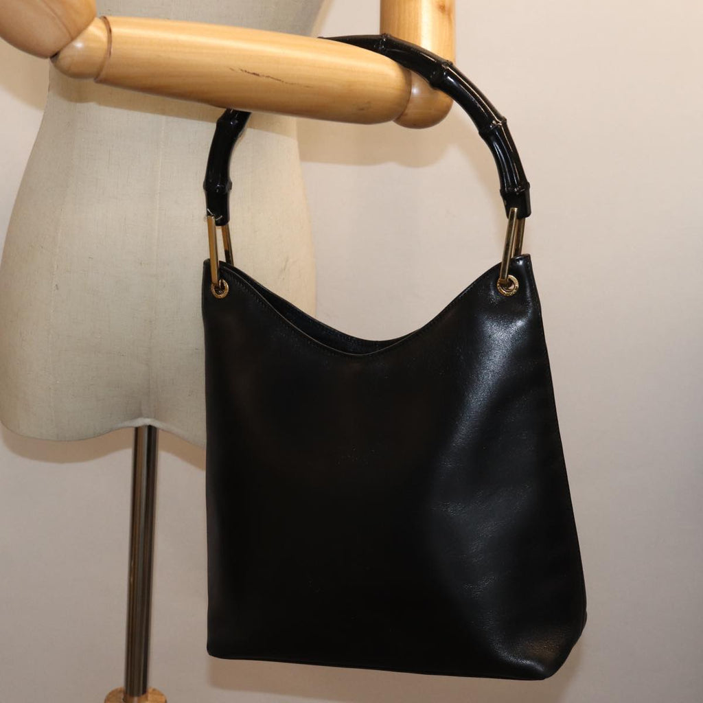 GUCCI Hand Bag Leather Black 001 3007 ep4117