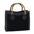 GUCCI Bamboo Hand Bag Suede Black 002 1186 2060 ep4123