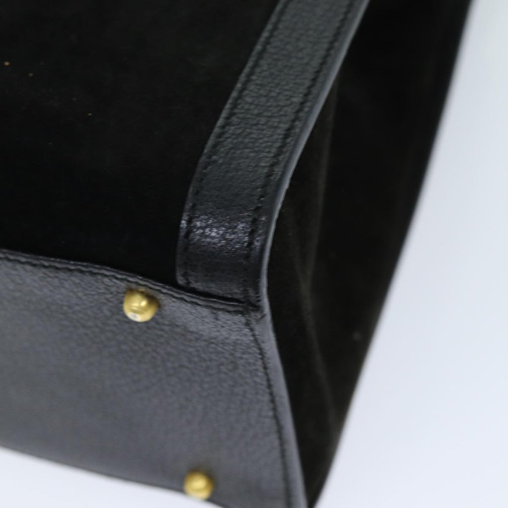 GUCCI Bamboo Hand Bag Suede Black 002 1186 2060 ep4123