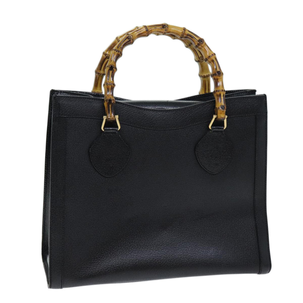 GUCCI Bamboo Hand Bag Leather Black 002 1095 0260 ep4125