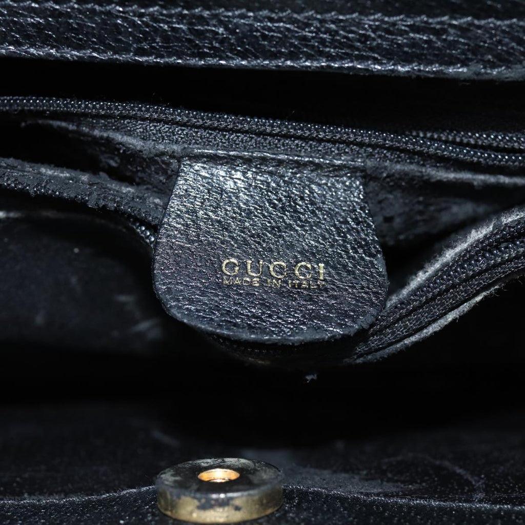 GUCCI Bamboo Hand Bag Leather Black 002 1095 0260 ep4125
