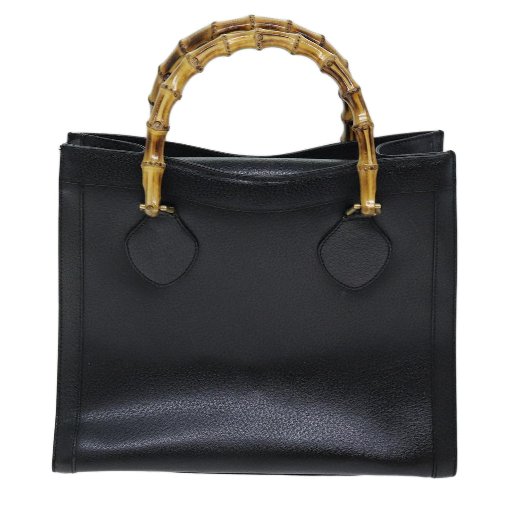 GUCCI Bamboo Hand Bag Leather Black 002 1095 0260 ep4125
