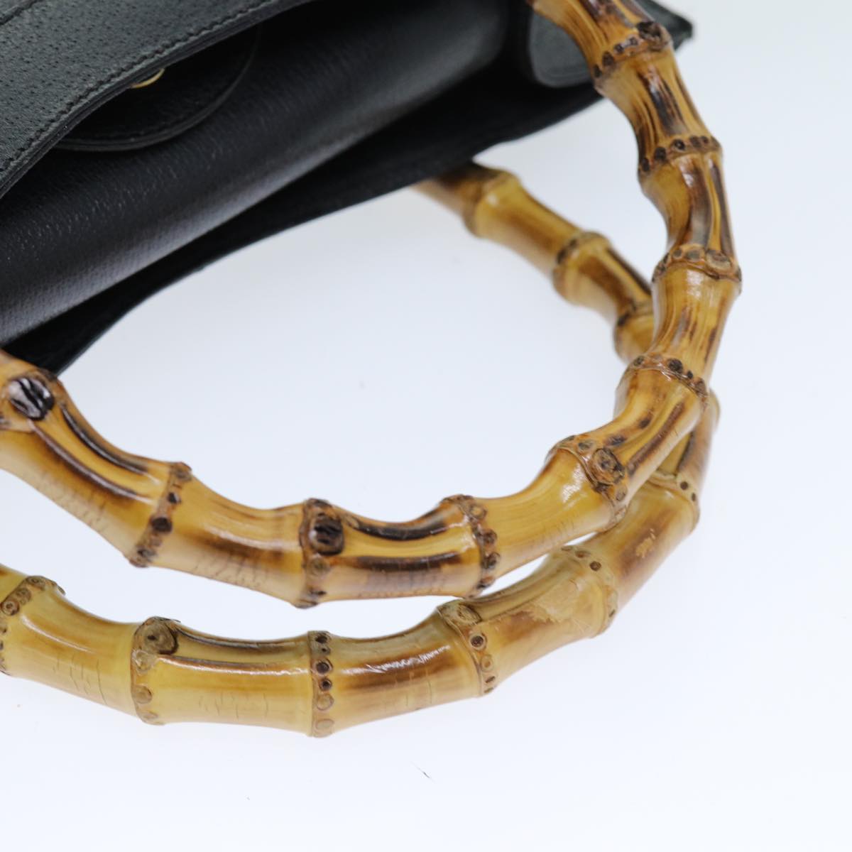 GUCCI Bamboo Hand Bag Leather Black 002 1095 0260 ep4125