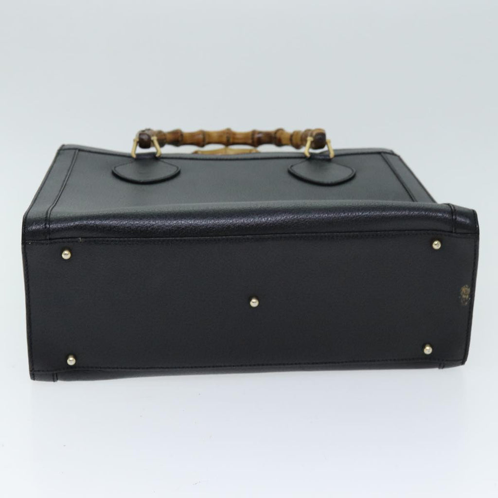 GUCCI Bamboo Hand Bag Leather Black 002 1095 0260 ep4125