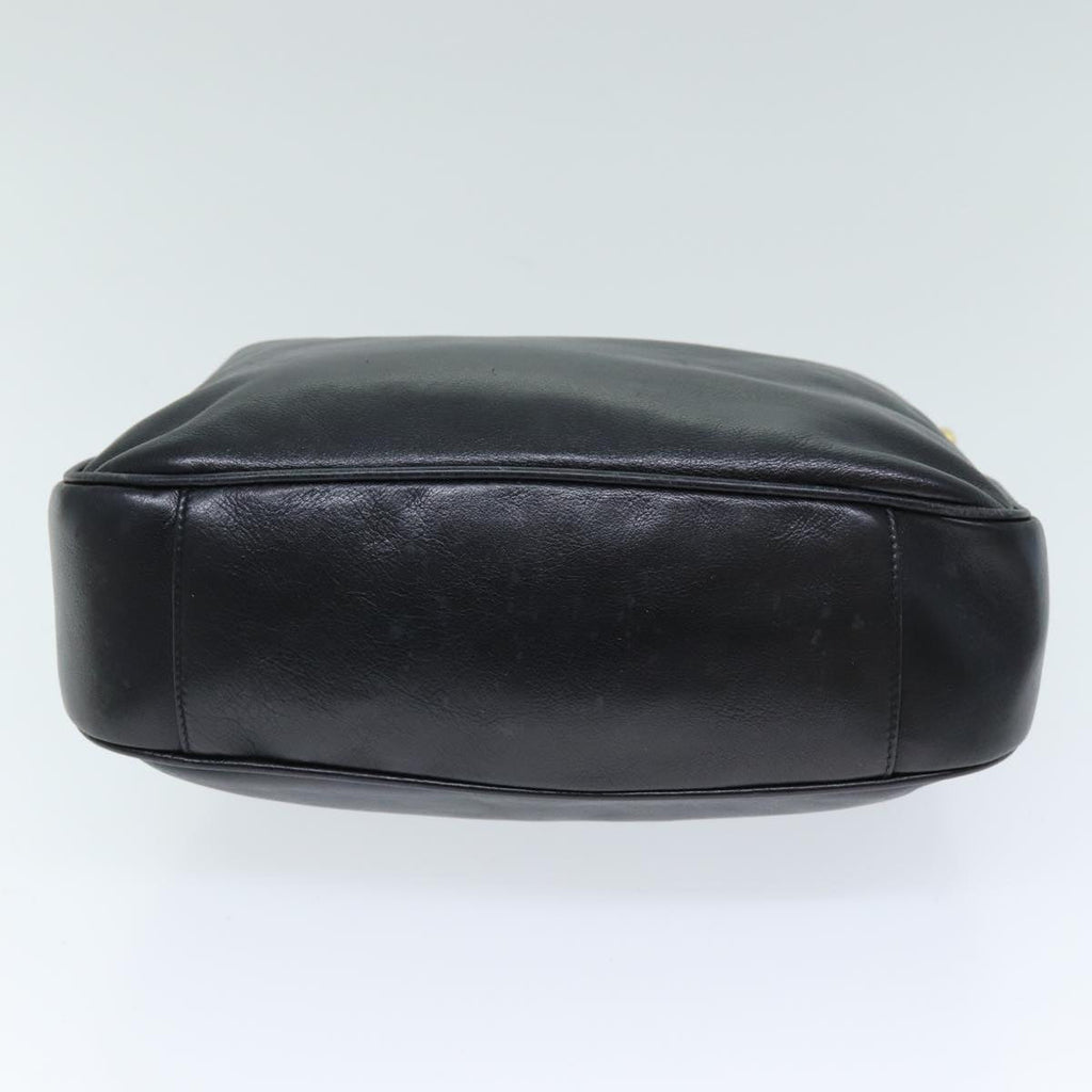 GUCCI Bamboo Hand Bag Leather 2way Black 001 1638 2615 ep4131