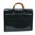 GUCCI Bamboo Hand Bag Enamel Green 015 1521 3675 ep4132