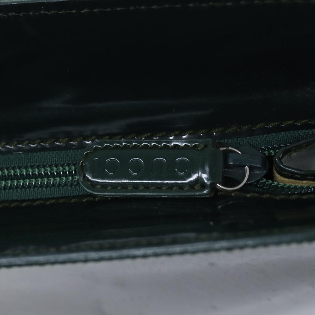 GUCCI Bamboo Hand Bag Enamel Green 015 1521 3675 ep4132