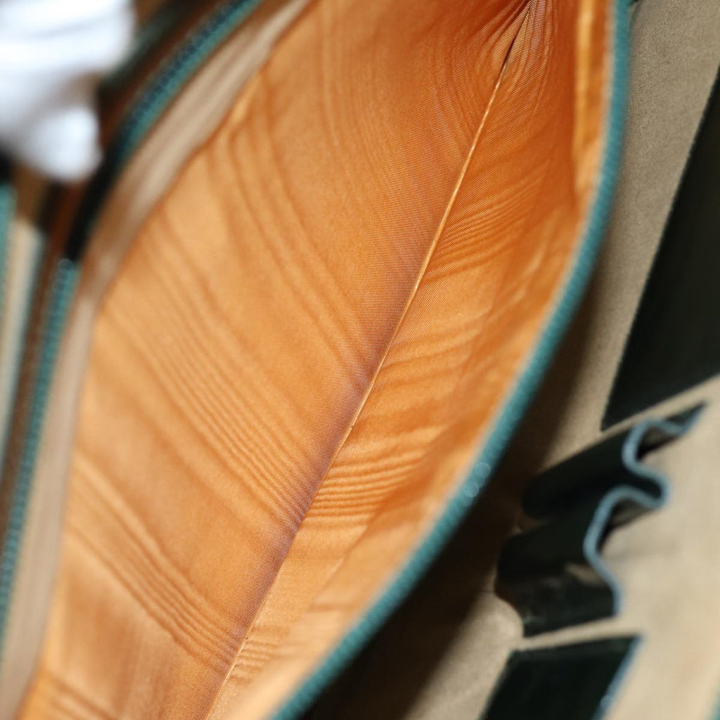 GUCCI Bamboo Hand Bag Enamel Green 015 1521 3675 ep4132