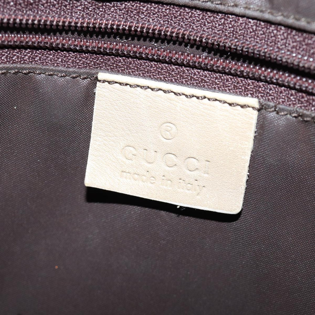 GUCCI Bamboo Hand Bag Leather Beige ep4133