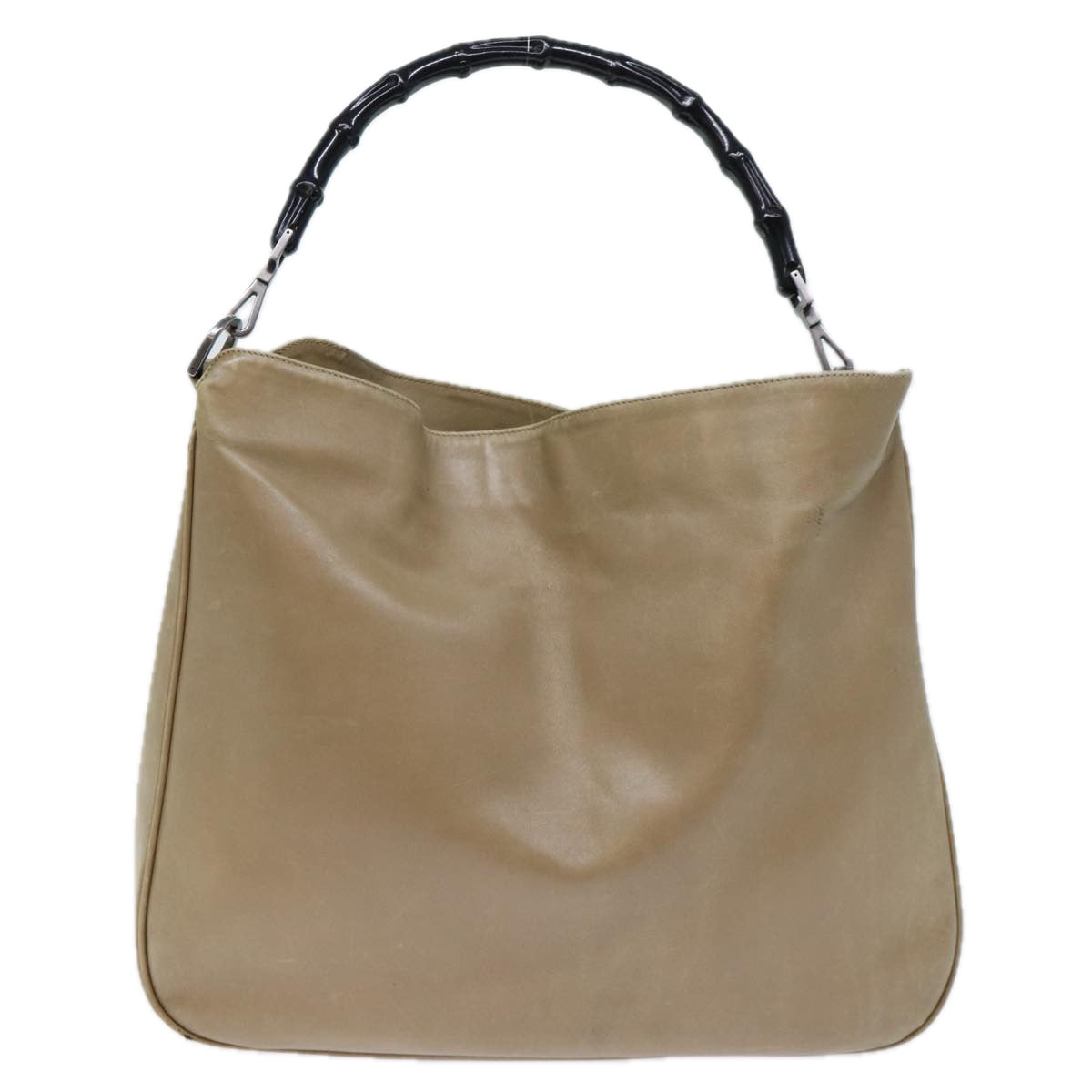 GUCCI Bamboo Hand Bag Leather Beige ep4133