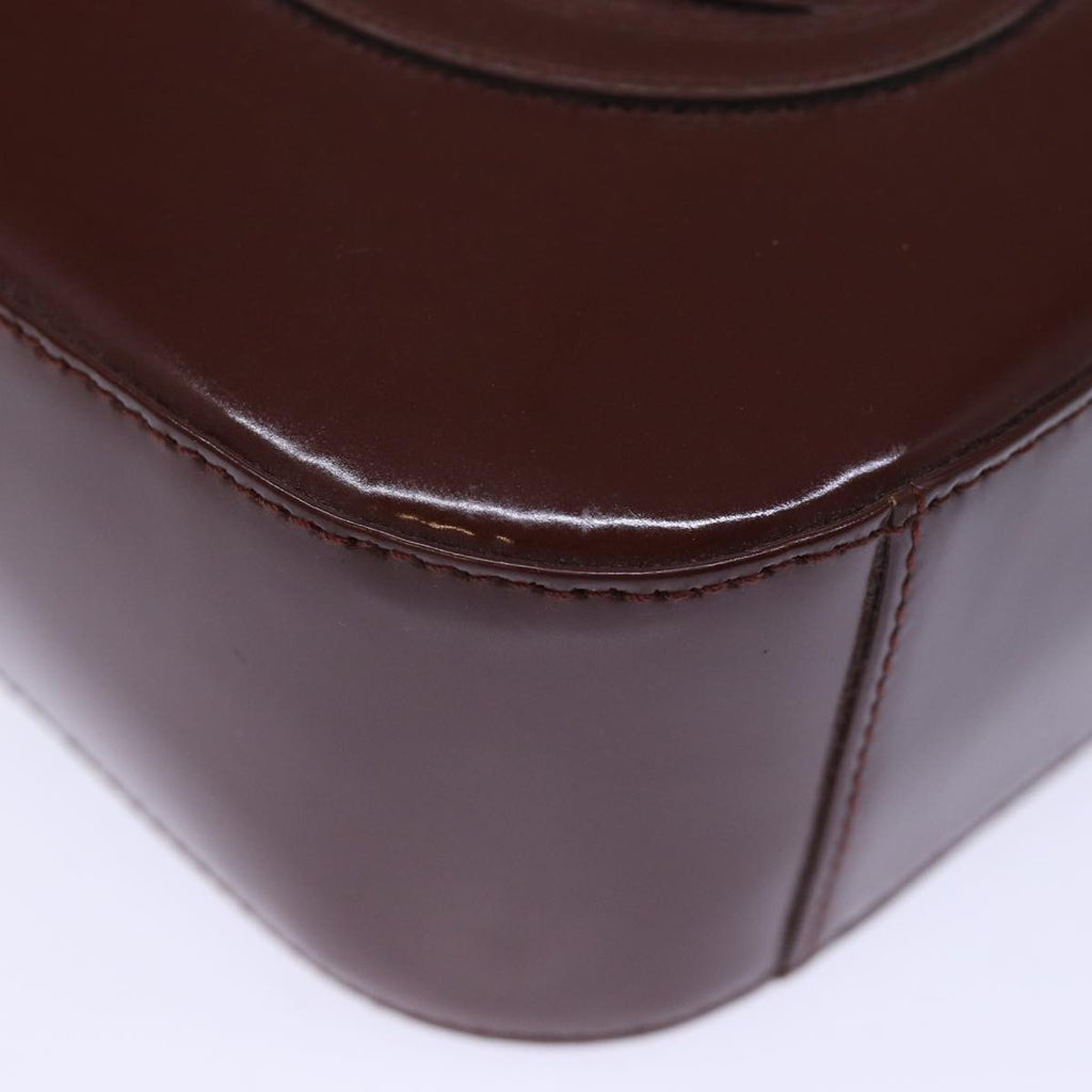 GUCCI Hand Bag Enamel Brown 007 2046 0249 ep4150