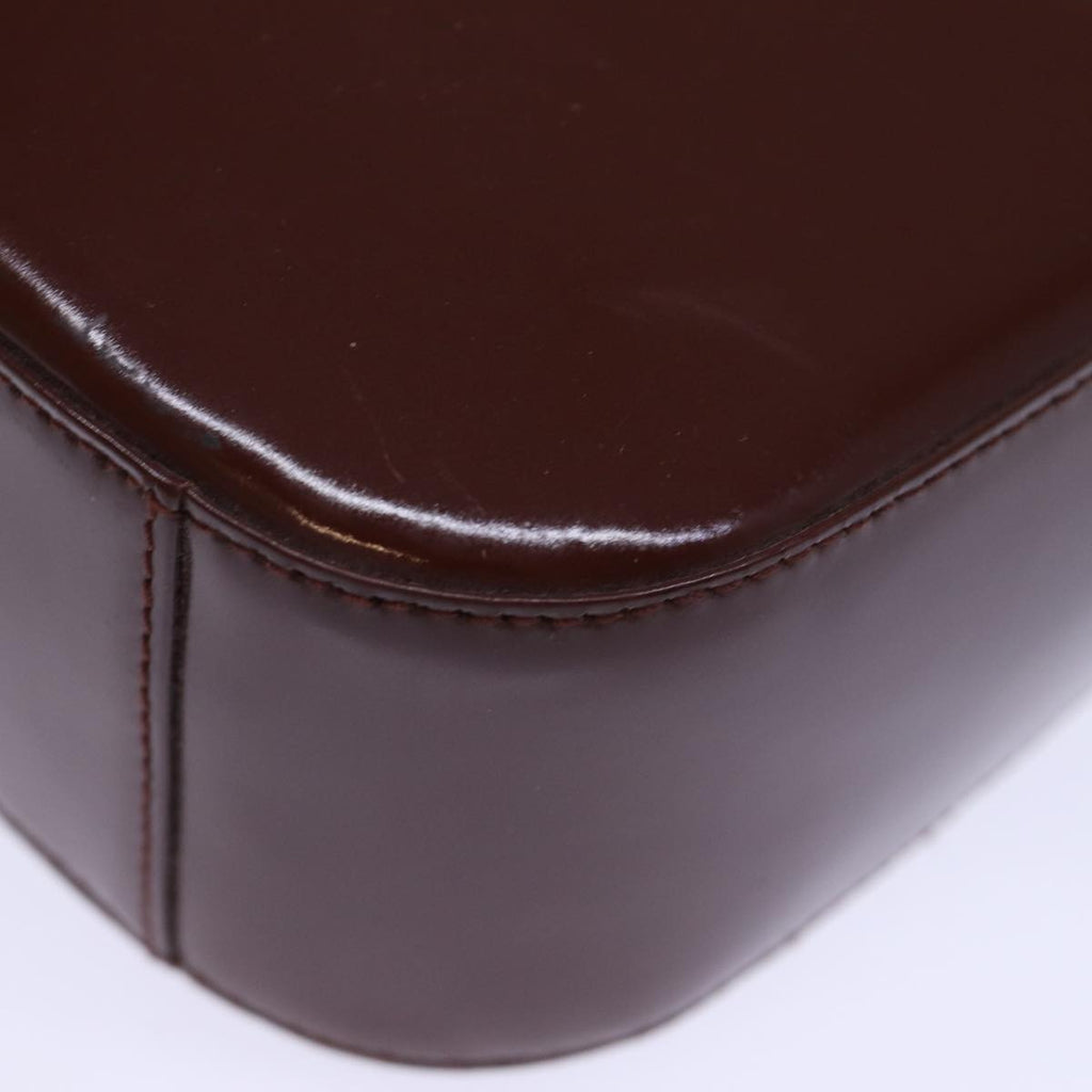 GUCCI Hand Bag Enamel Brown 007 2046 0249 ep4150