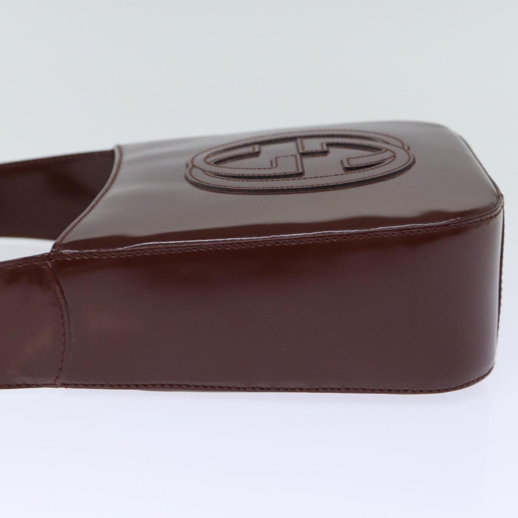 GUCCI Hand Bag Enamel Brown 007 2046 0249 ep4150