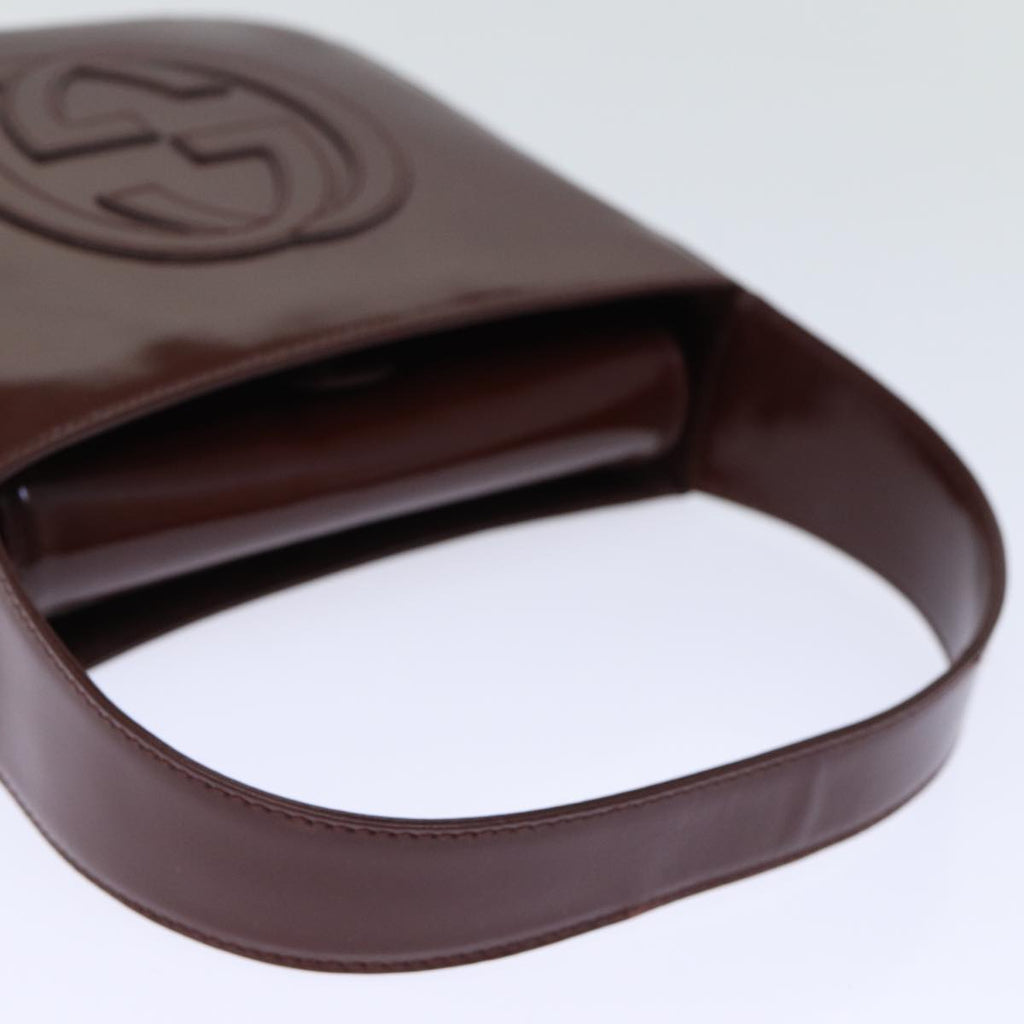 GUCCI Hand Bag Enamel Brown 007 2046 0249 ep4150