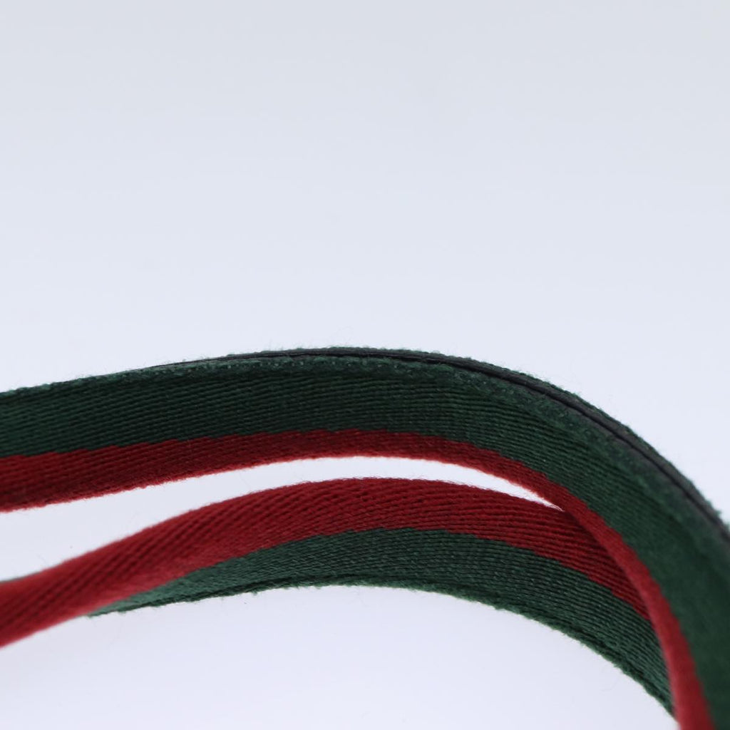 GUCCI Web Sherry Line Tote Bag Denim Black Red Green 73983 ep4159