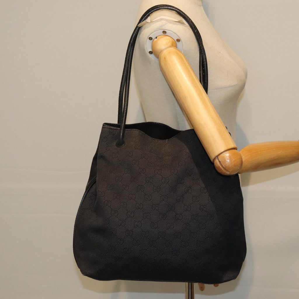 GUCCI GG Canvas Shoulder Bag Black 101341 ep4176