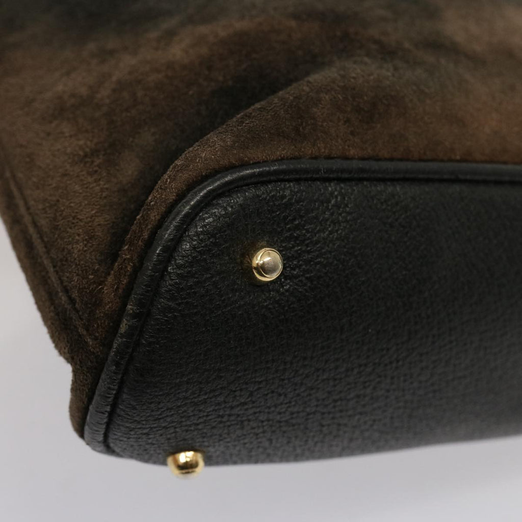 GUCCI Bamboo Hand Bag Suede Khaki 000 2865 0290 ep4189