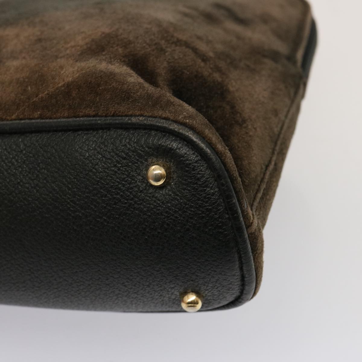 GUCCI Bamboo Hand Bag Suede Khaki 000 2865 0290 ep4189