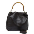 GUCCI Bamboo Hand Bag Nylon Brown 0011877 2123 ep4196