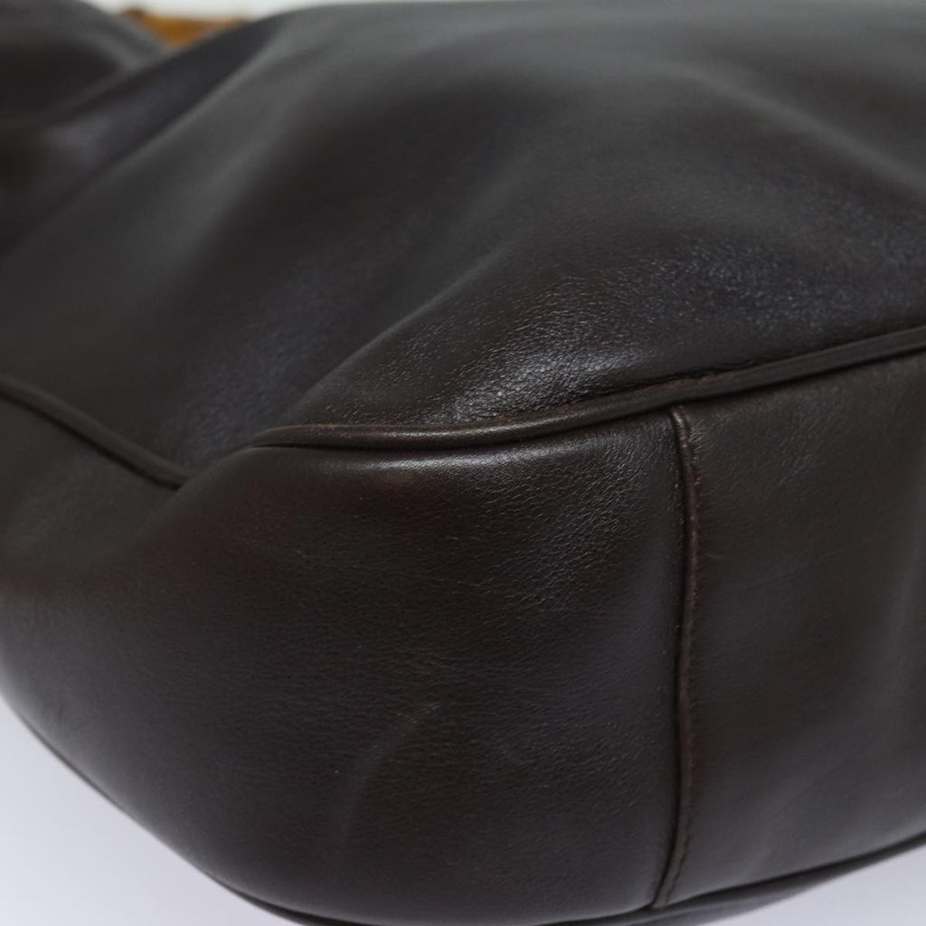 GUCCI Bamboo Hand Bag Nylon Brown 0011877 2123 ep4196