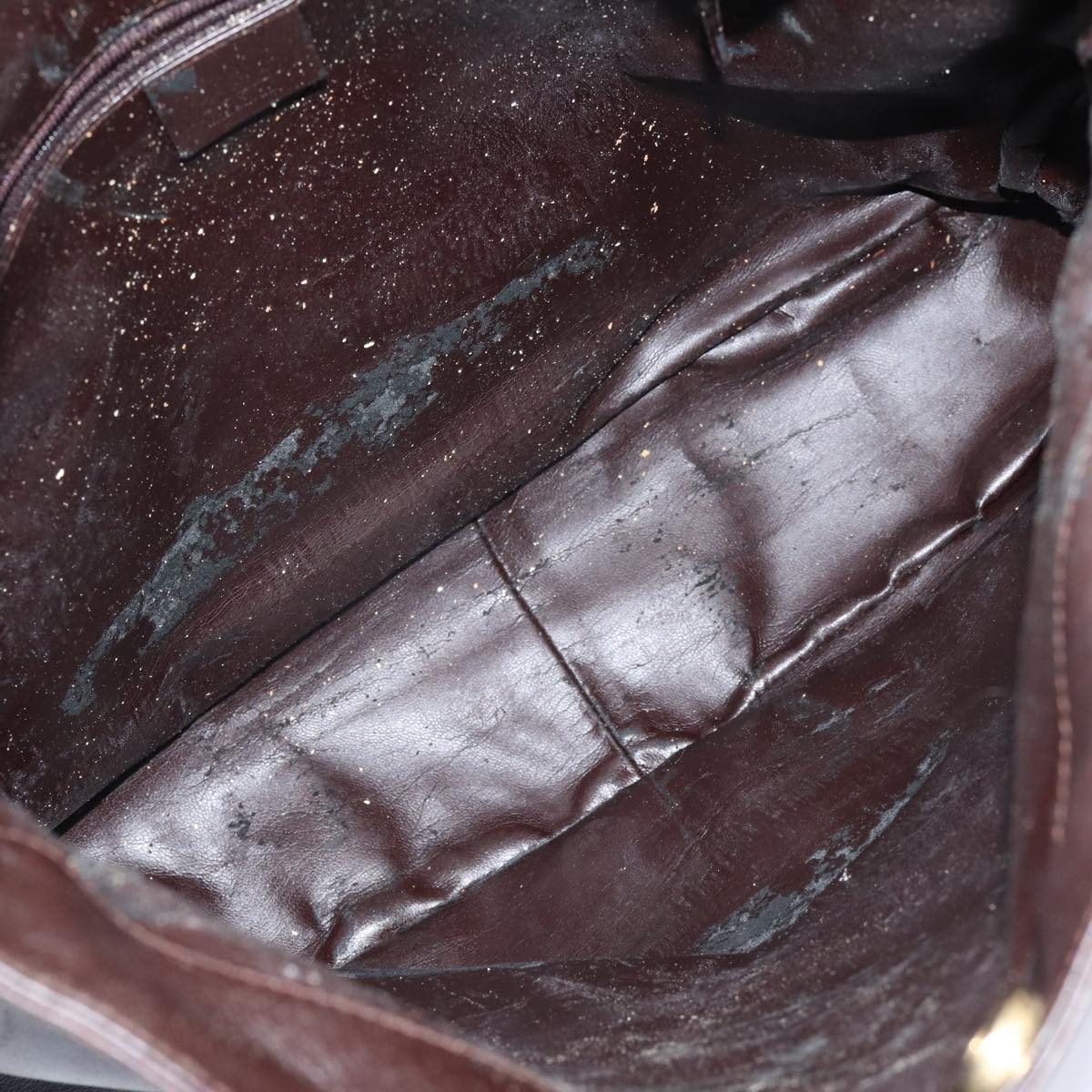 GUCCI Bamboo Hand Bag Nylon Brown 0011877 2123 ep4196