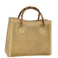GUCCI Bamboo Hand Bag Suede Leather Beige 002 1186 0260 ep4206