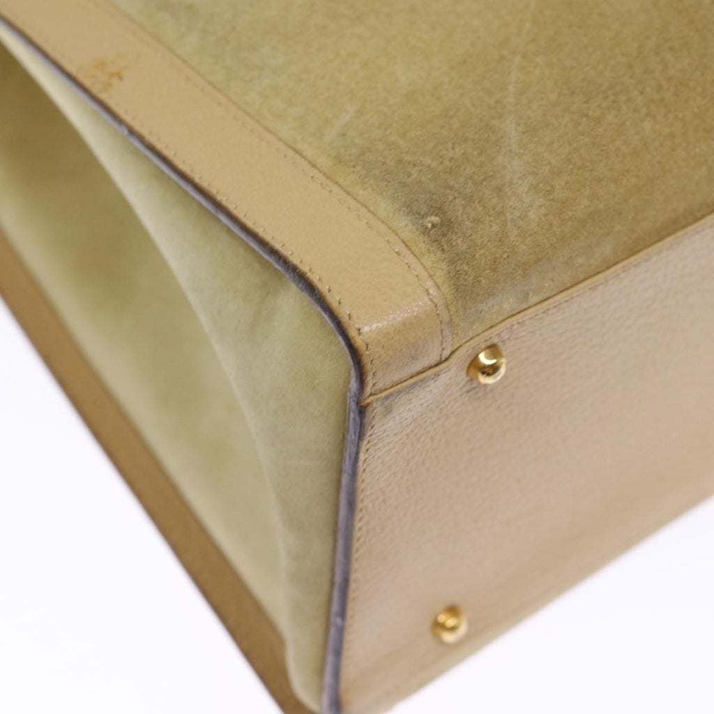 GUCCI Bamboo Hand Bag Suede Leather Beige 002 1186 0260 ep4206