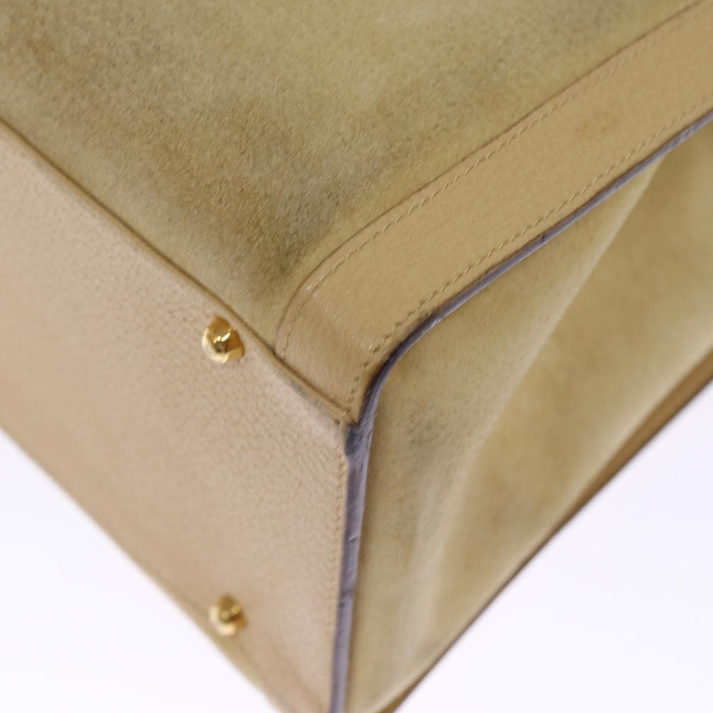 GUCCI Bamboo Hand Bag Suede Leather Beige 002 1186 0260 ep4206