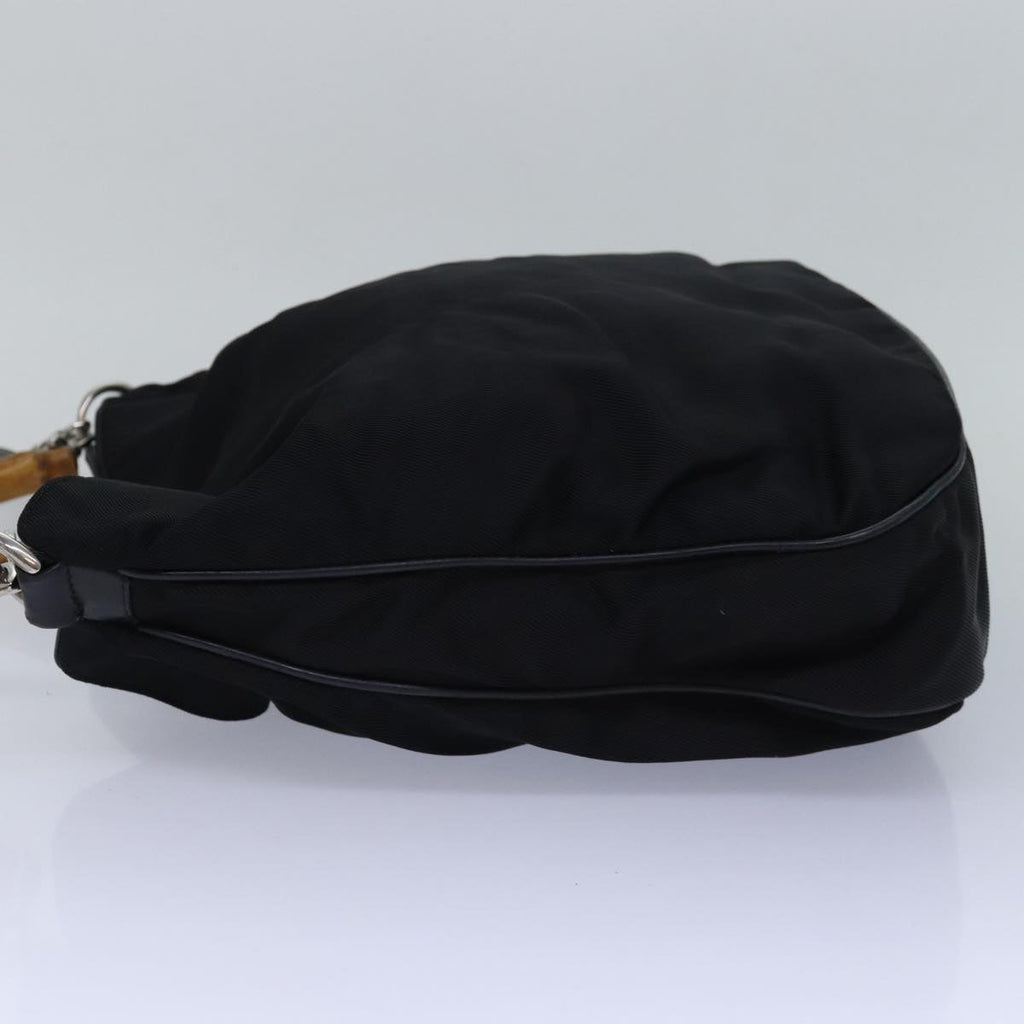 GUCCI Bamboo Hand Bag Nylon 2way Black ep4212