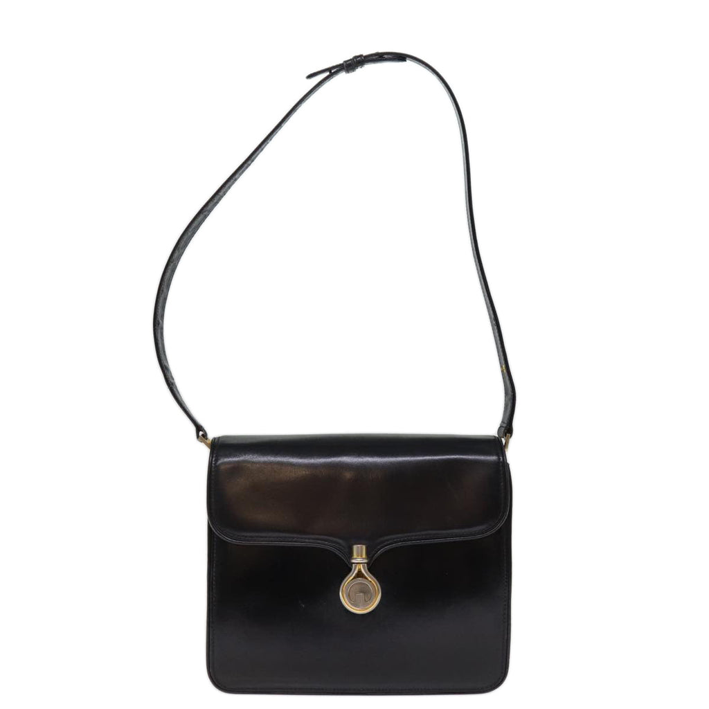 GUCCI Shoulder Bag Leather Black ep4218