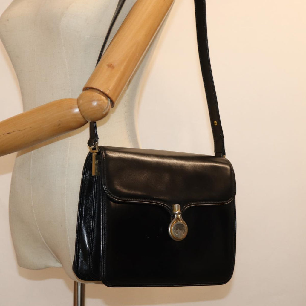 GUCCI Shoulder Bag Leather Black ep4218