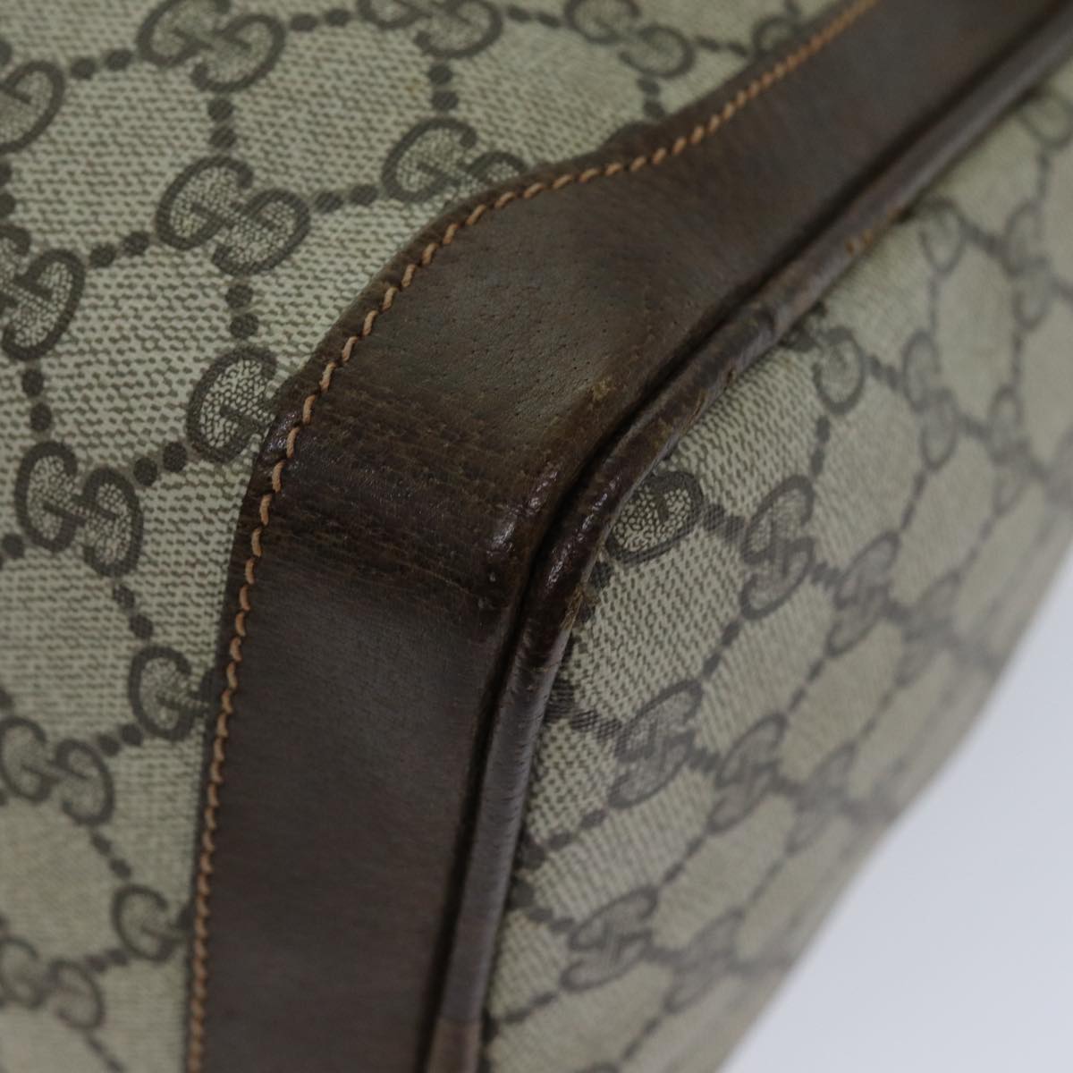 GUCCI GG Supreme Boston Bag PVC Beige ep4225