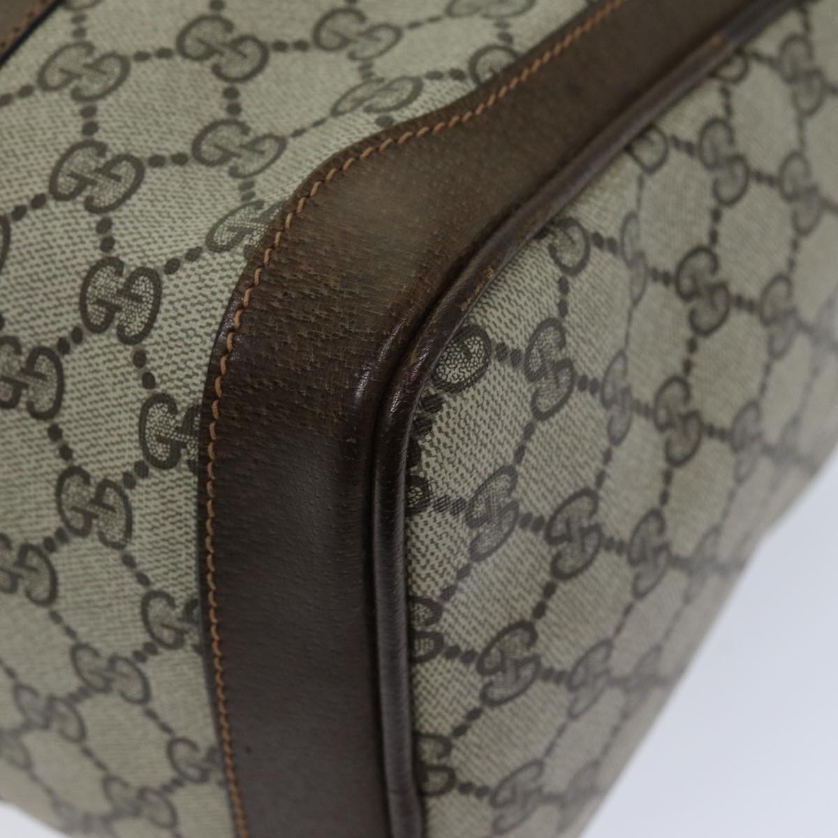 GUCCI GG Supreme Boston Bag PVC Beige ep4225