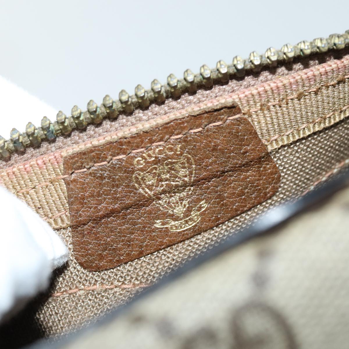 GUCCI GG Supreme Boston Bag PVC Beige ep4225