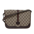 GUCCI GG Supreme Web Sherry Line Shoulder Bag PVC Leather Beige ep4229