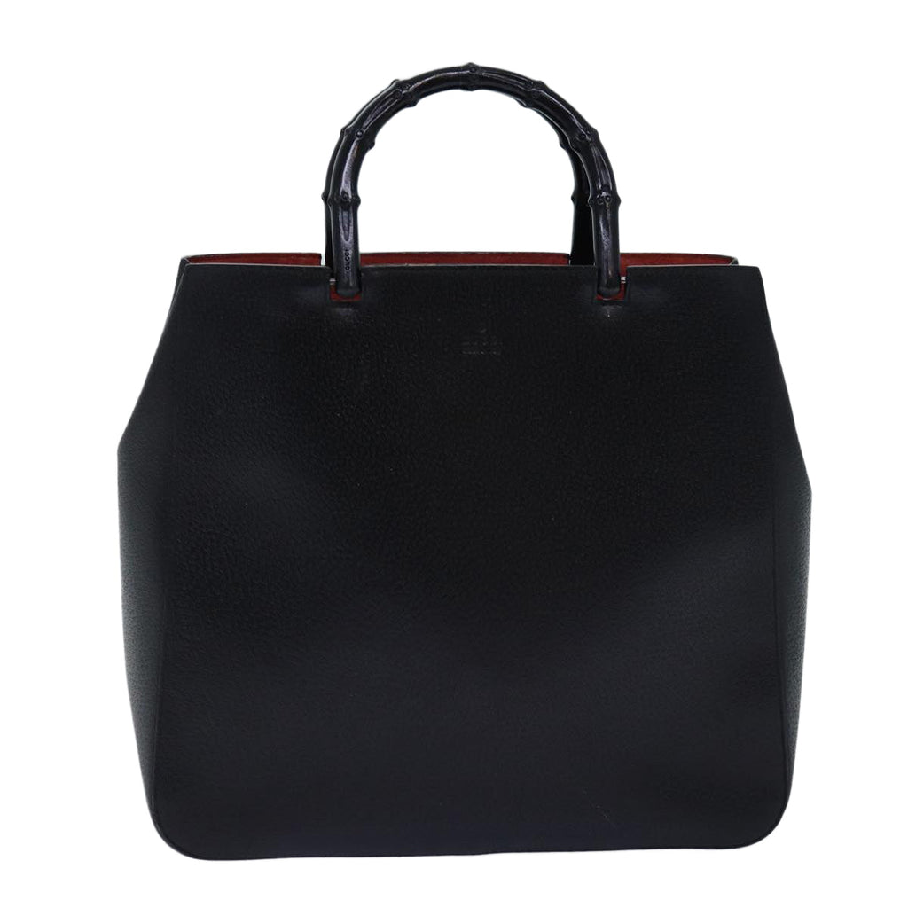 GUCCI Bamboo Hand Bag Leather Black 002 1060 ep4233