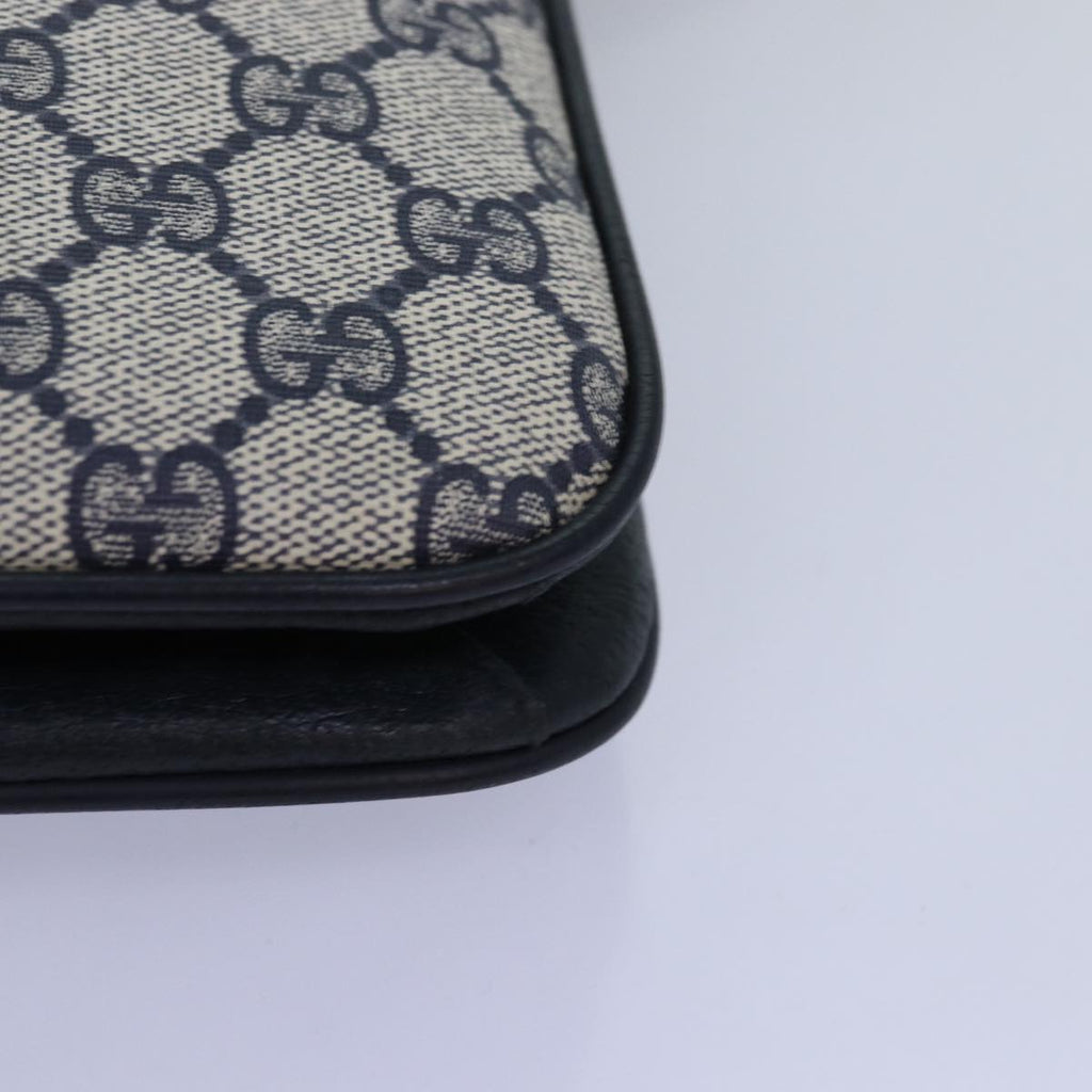 GUCCI GG Supreme Shoulder Bag PVC Navy ep4236